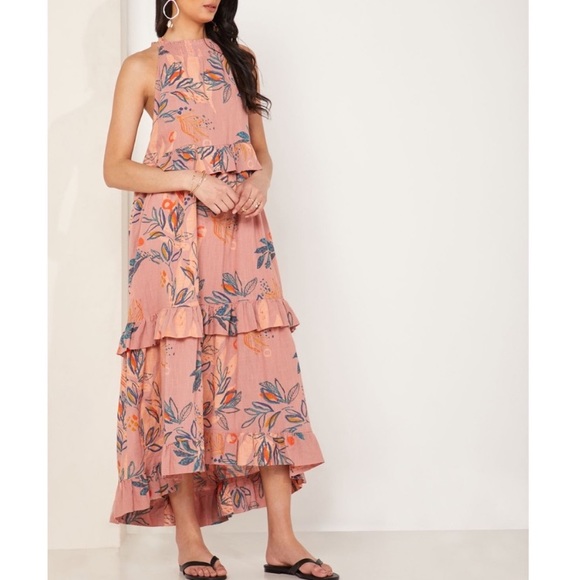 NWT Free People Anita Printed Maxi Dress - Picture 5 of 9
